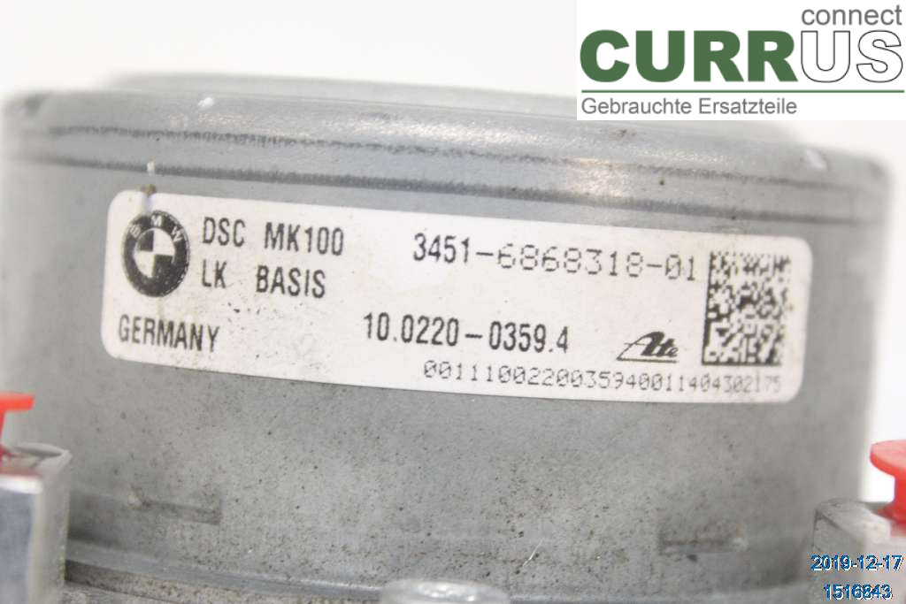 BMW 3 F30/F31/F80    12-19 ABS Hydraulic unit 34516897117 320d  N47-D20C