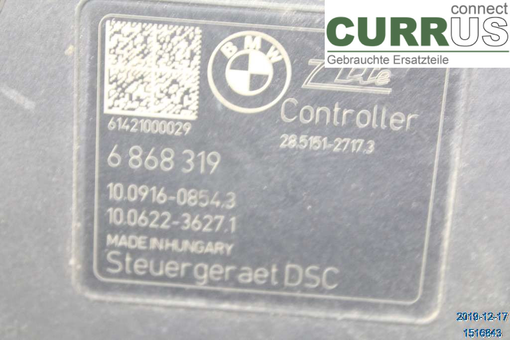 BMW 3 F30/F31/F80    12-19 ABS Hydraulic unit 34516897117 320d  N47-D20C