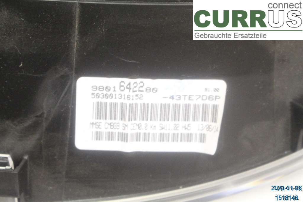 TOYOTA PROACE I  13-16 Instrument cluster / comb  1,6 D-4D