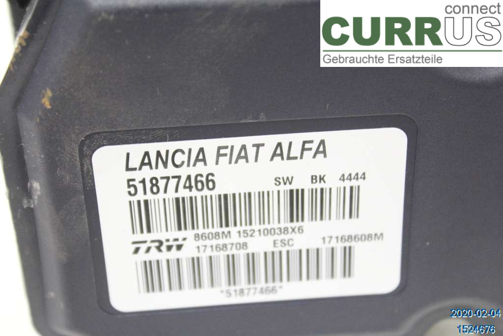 LANCIA DELTA ABS Hydraulic unit 71771309 1,6 Multijet