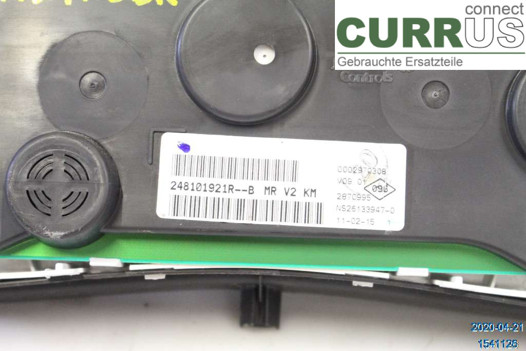 DACIA SANDERO STEPWAY  13-20 Instrument cluster / comb 248100621R 0,9 TCE