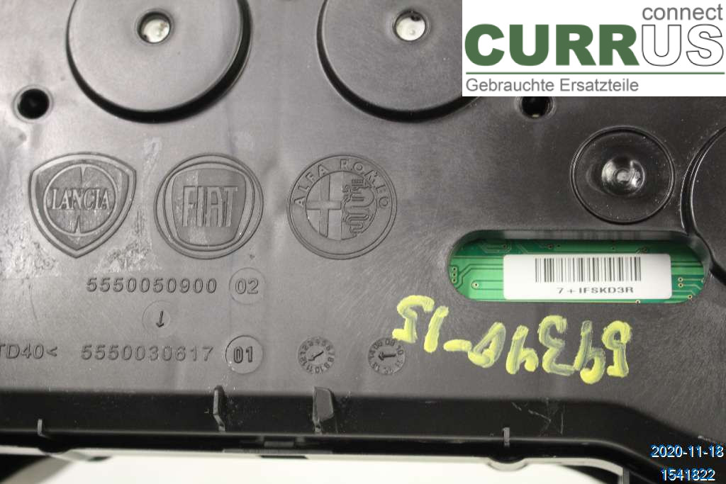 FIAT PUNTO     00-18 Instrumentenkombination 52087154 1,4