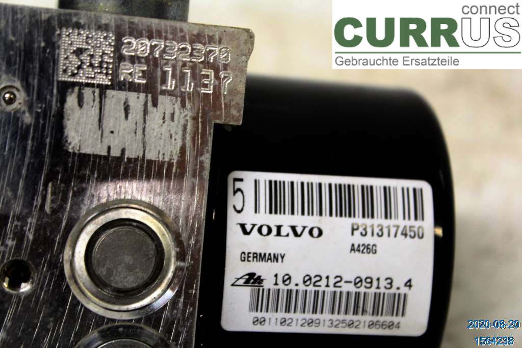VOLVO V60  11-13 ABS-Hydraulikeinheit 31341513 D6 2,4 PLUG IN