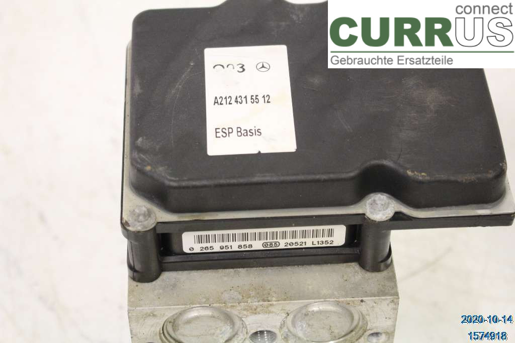 MB E-KLASS (W212) 09-16 ABS Hydraulic unit A2184313312 220CDI