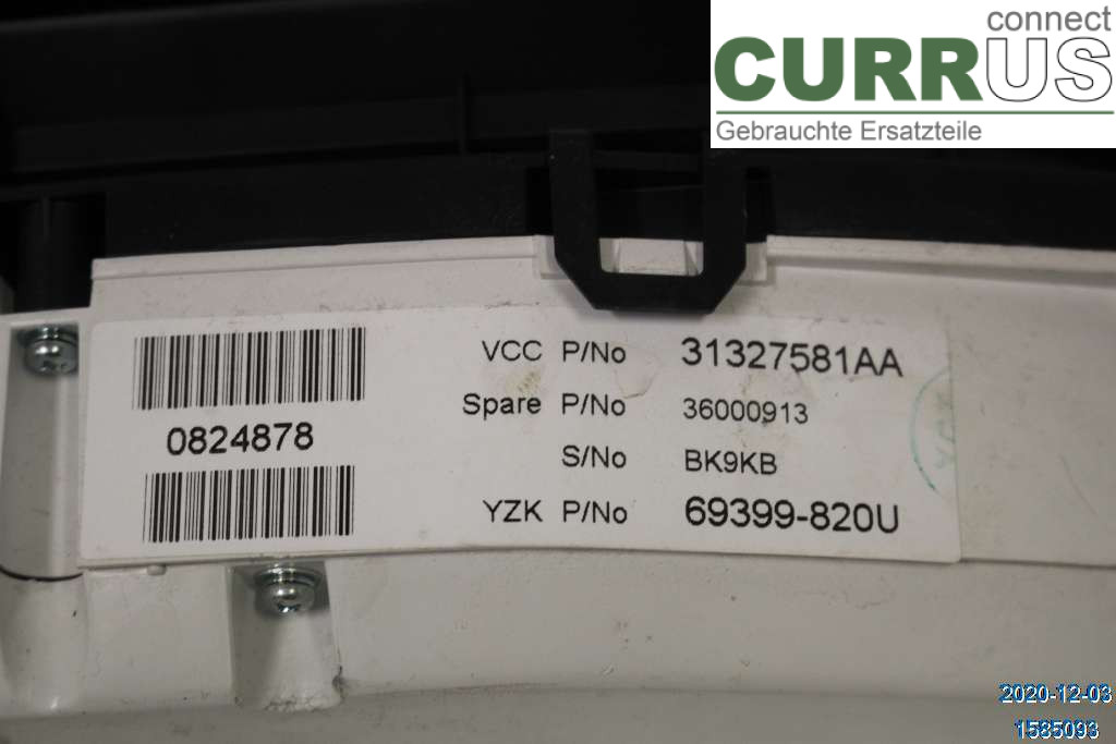 VOLVO V60  11-13 Instrumentpanel / kombiinstrument 36001834 D3 2,0