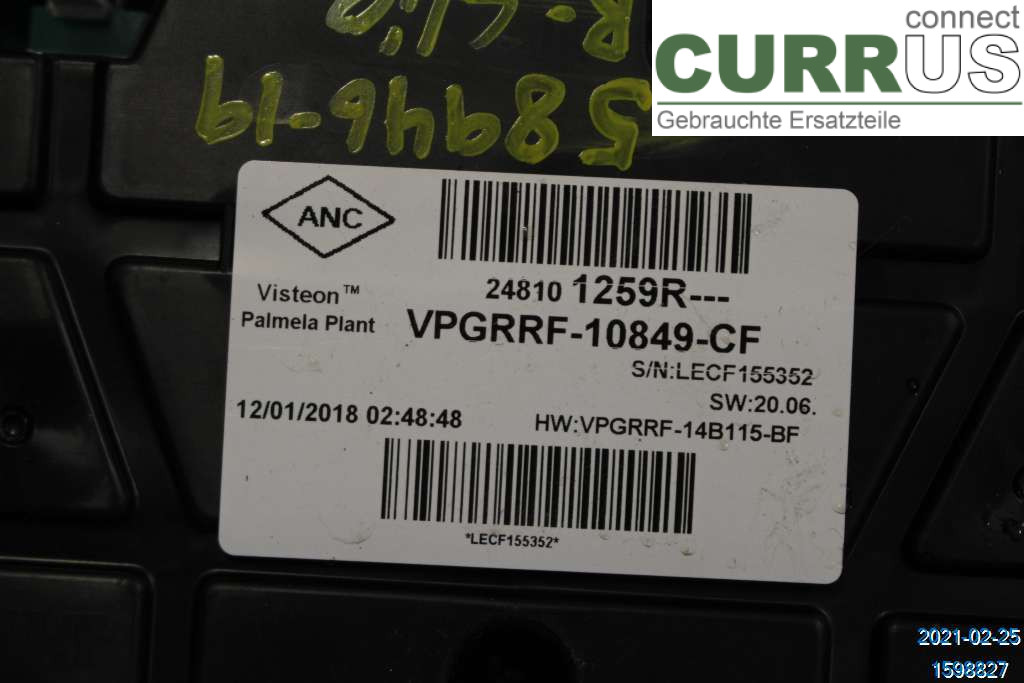 RENAULT CLIO IV   16-19 Zestaw wskaźników / liczników 248101259R 0,9 Tce
