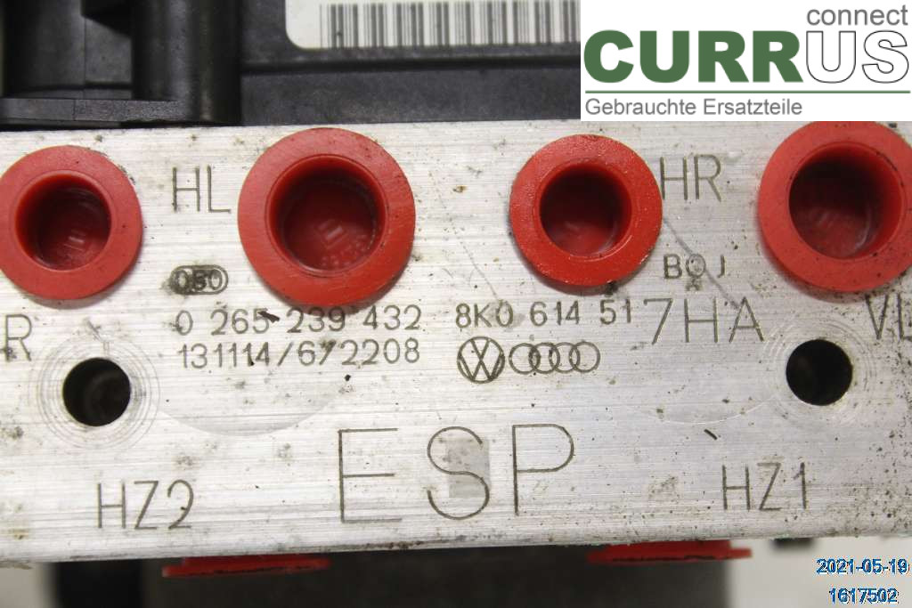 AUDI A4  12-15 ABS Hydraulic unit 8K0614517HC 2.0 TDI