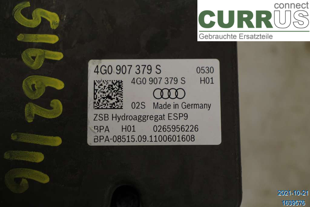 AUDI A6/S6 4G   11-18 ABS hydraulisk enhet 4G0614517AK 2.0 TDI