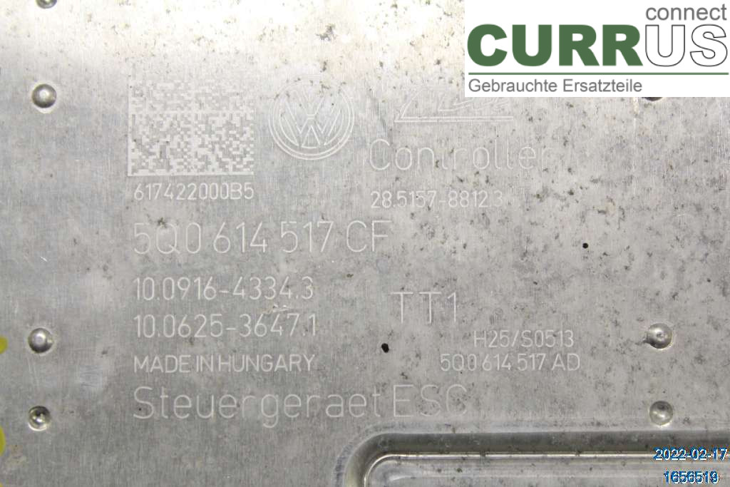 SKODA OCTAVIA  13-20 ABS-Hydraulikeinheit 5Q0614517CF 2,0 TDI