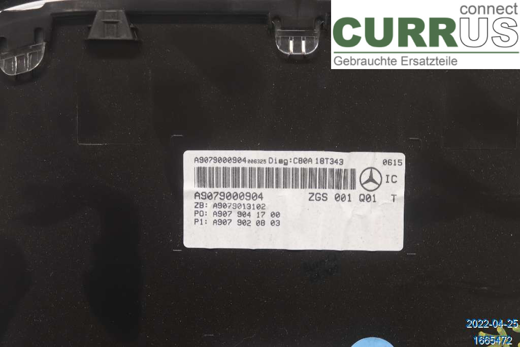 MB SPRINTER (W907/910) 19- Instrument cluster / comb A9079002305 2.1 CDI