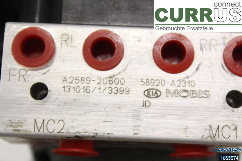 KIA CEED  12-18 Unité hydraulique ABS 58920A2310 1,6 CRDI D4FB