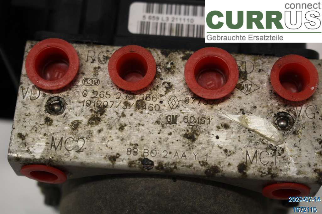 OPEL VIVARO 01-14 Hydrauliczna jednostka ABS 93862450 2,0 CDTI