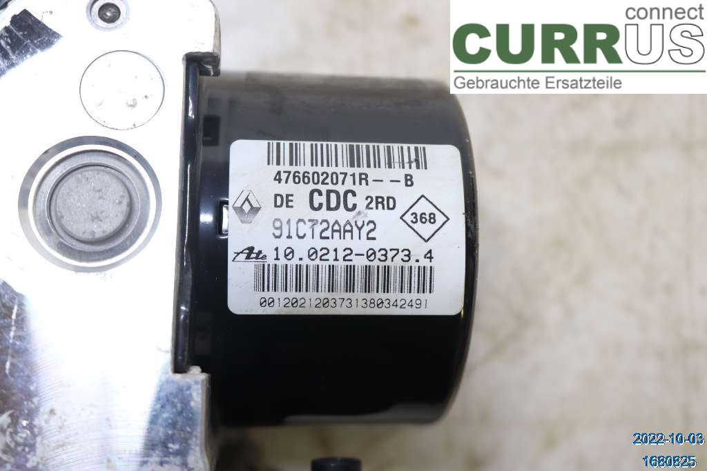 RENAULT LAGUNA III 08-10 ABS Hydraulic unit 476603724R 1,5 DCI