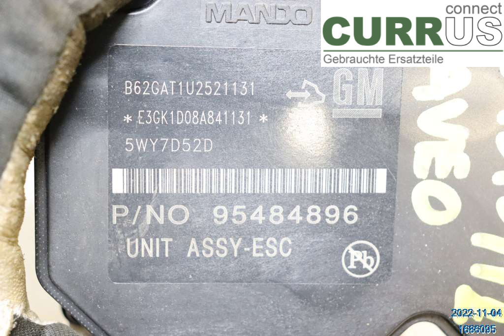 CHEVROLET AVEO ABS Hydraulic unit 95245223 1,2  A12XER