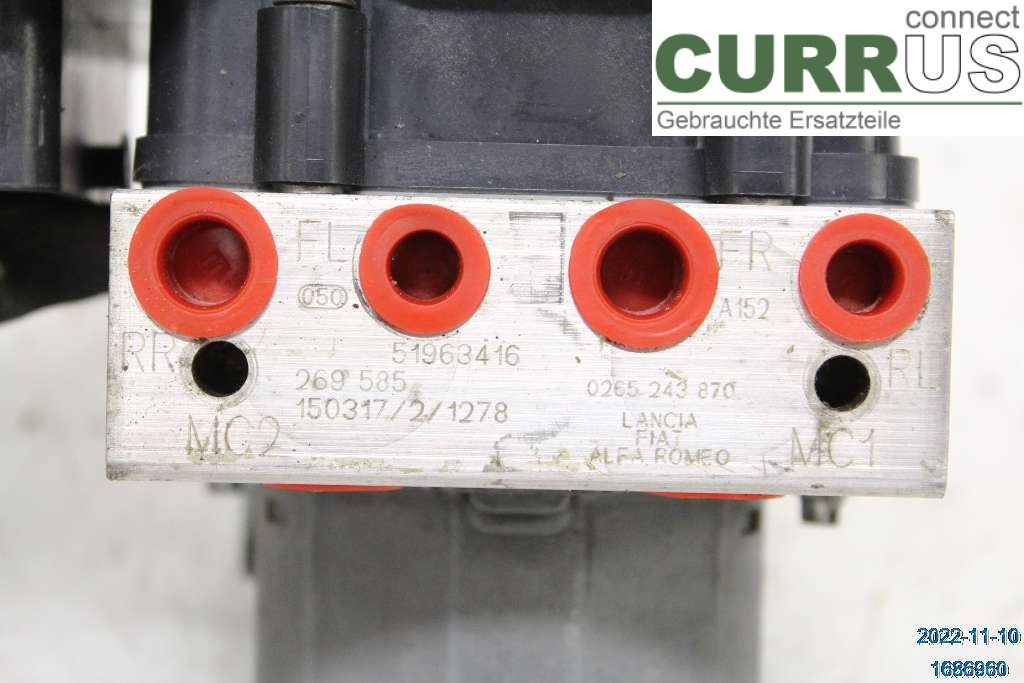 FIAT PUNTO     00-18 ABS-Hydraulikeinheit 71779952 1,4