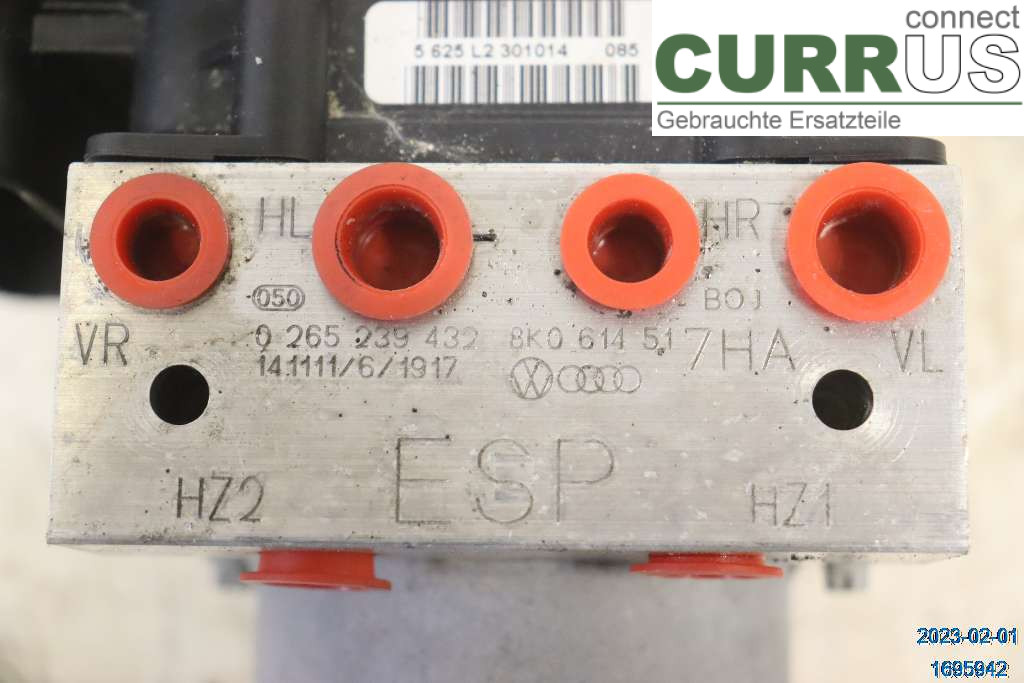 AUDI A4  12-15 ABS Hydraulic unit 8K0614517HC 2,0 TDI