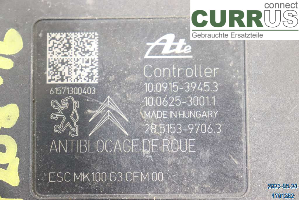 PEUGEOT 208 16-19 Hydrauliczna jednostka ABS 1616770680 1,2 VTI