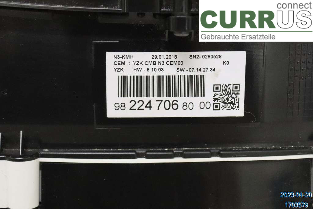TOYOTA PROACE II  16- Instrumentpanel / kombiinstrument  2,0 D-4D