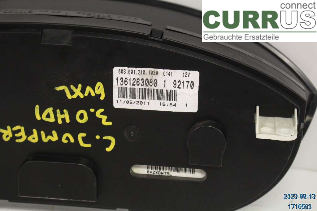 CITROEN JUMPER   07-13 Instrument cluster / comb 1609056480 