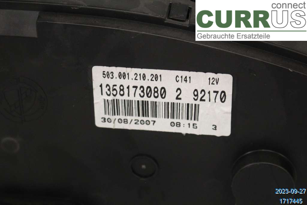 FIAT DUCATO  07-15 Instrumentenkombination 1362894080 2,3 MULTIJET