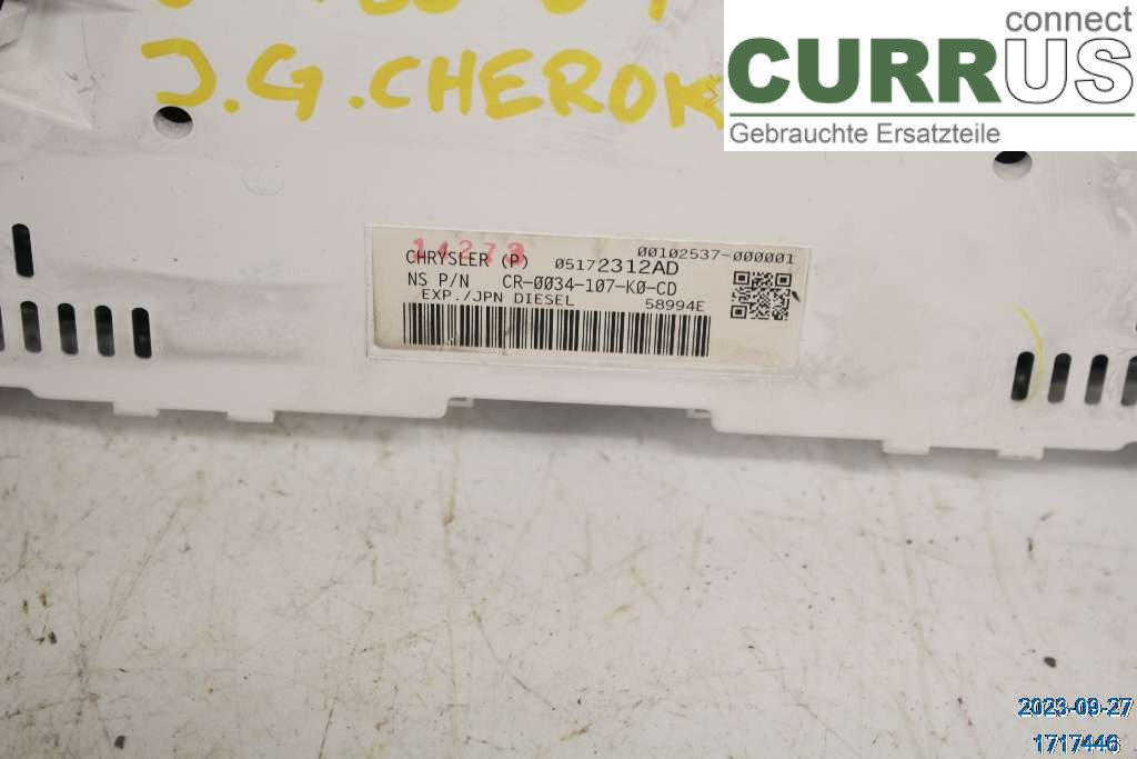JEEP GRAND CHEROKEE 05-10 Instrument cluster / comb  3,0 CRD