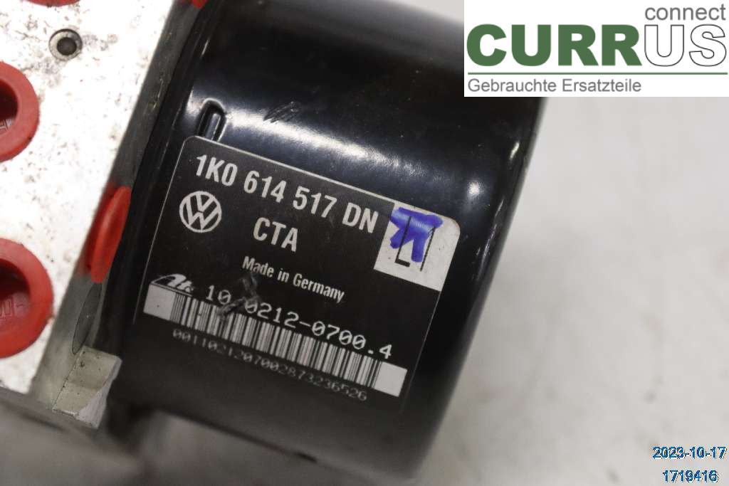 VW CADDY  11-15 Hydrauliczna jednostka ABS 1K0 614 517 DN 1.6 TDI