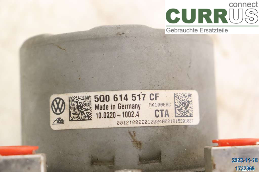 VW GOLF / E-GOLF VII   13-20 ABS-Hydraulikeinheit 5Q0614517CF 1.8 TSI
