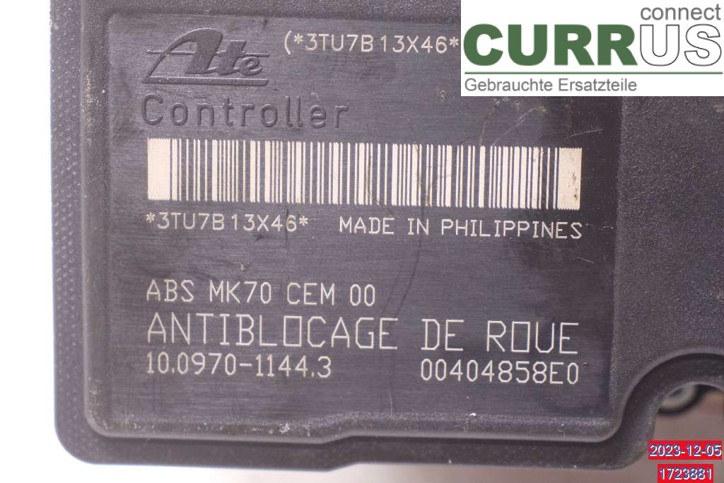 CITROEN C3    05-10 Hydrauliczna jednostka ABS 4541Z9 1.4 Bivalent