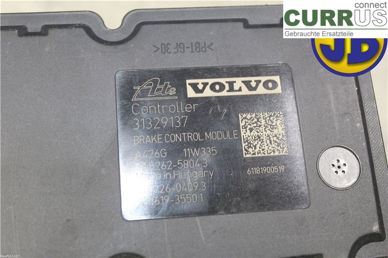 VOLVO V60  11-13 ABS Hydraulic unit 31329138 D4162T