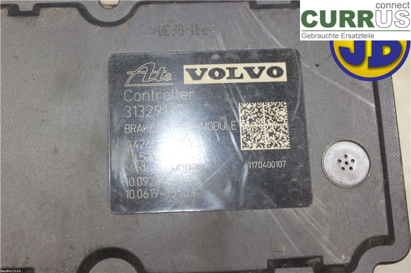 VOLVO S60      11-13 ABS Hydraulic unit 31329138 D4162T