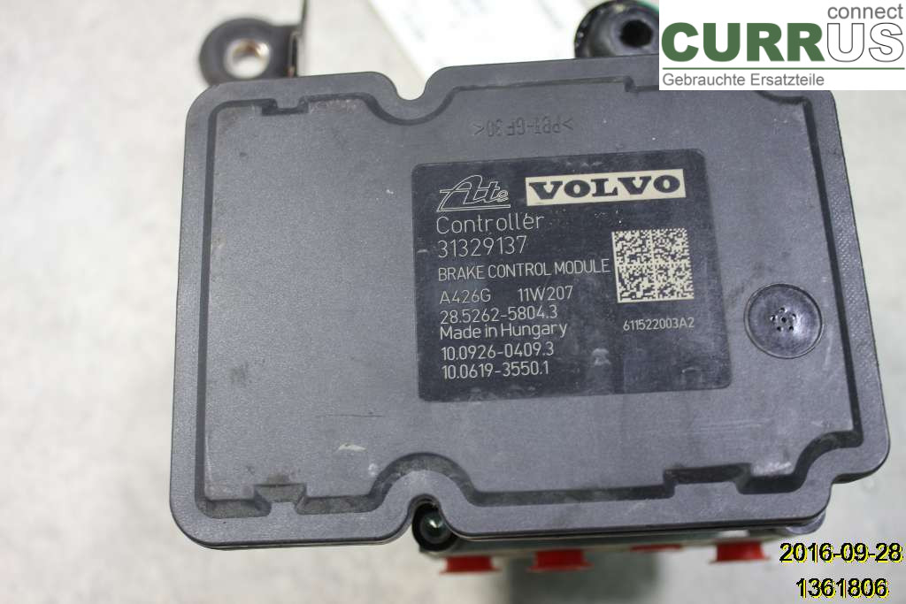 VOLVO V60  11-13 ABS Hydraulic unit 31329138 D4162T