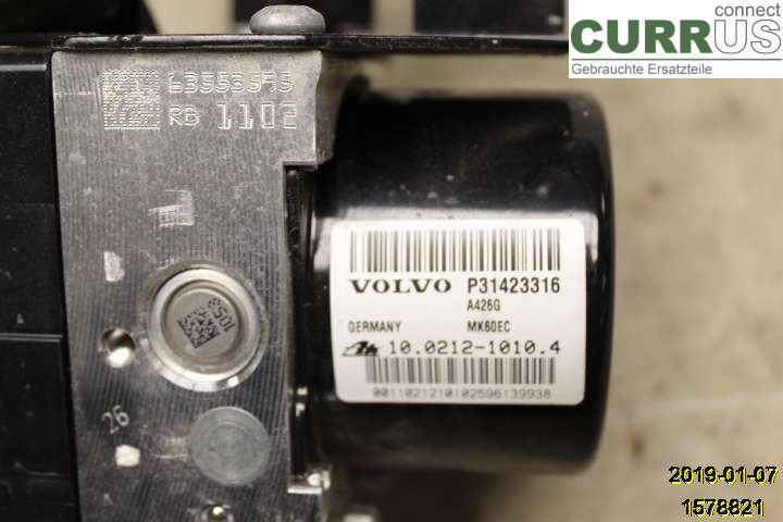 VOLVO V40  12-19 Unité hydraulique ABS 31423317 D4204T9