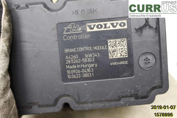 VOLVO V60 CROSS COUNTRY  16-18 ABS Hydraulic unit 31329138 D5244T21