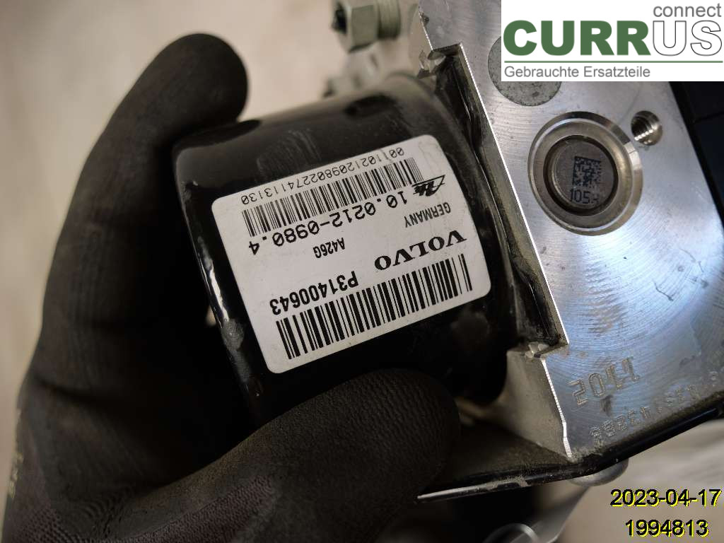 VOLVO V40  12-19 ABS Hydraulic unit 31400645 D5204T6