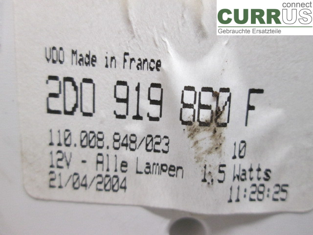 VW LT II    97-06 Bloc instruments / combiné 2D0919860FX AUH