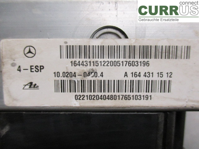 MB ML (W164)    05-11 ABS-Hydraulikeinheit A1634300007 OM642.940