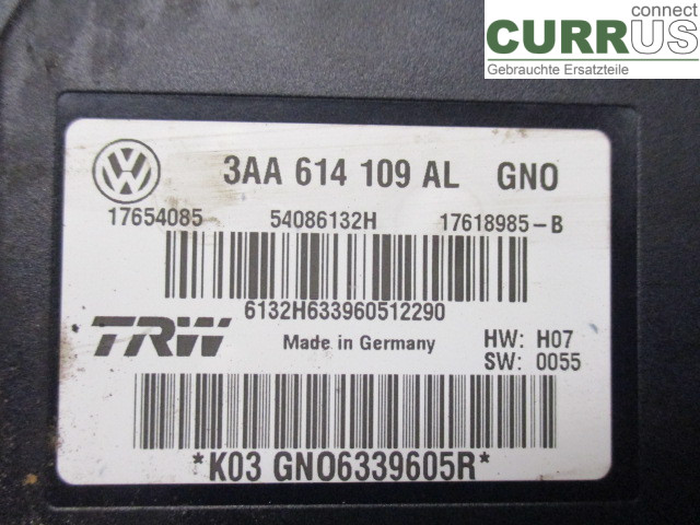 VW PASSAT  11-14 ABS Hydraulic unit 3AA614109BR CFGB 2,0TDI