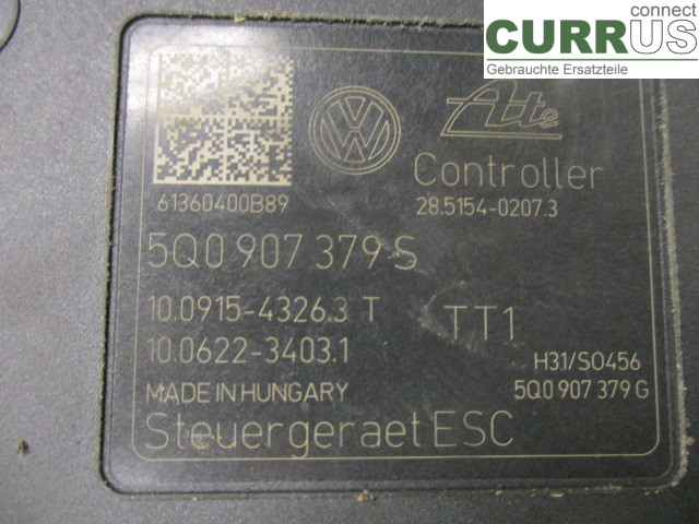 VW GOLF / E-GOLF VII   13-20 ABS Hydraulic unit 5Q0614517T CPVA 1.4 TSI
