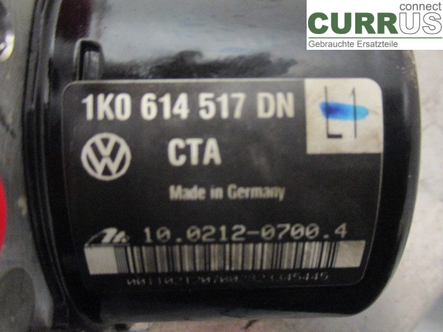 VW CADDY  11-15 Hydrauliczna jednostka ABS 1K0614517DN BSX