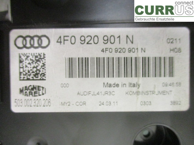 AUDI A6/S6     05-11 Instrument cluster / comb 4F0920901NX CAGB