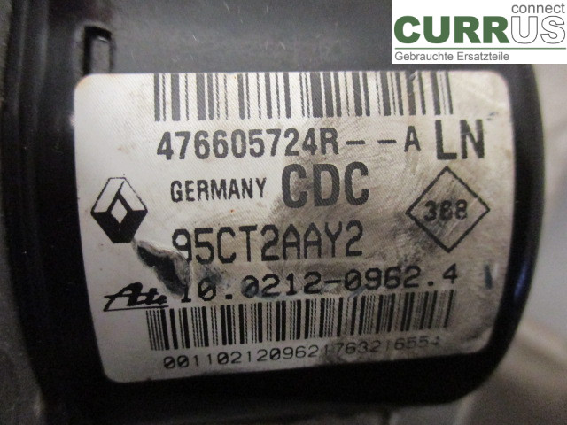 RENAULT MEGANE III 09-15 ABS Hydraulic unit 476608933R K9K-636 1,5