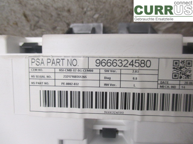 CITROEN C5  08-17 Instrument cluster / comb 9809867580 RHH