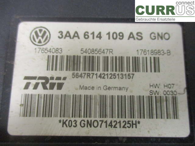 VW PASSAT  11-14 ABS-Hydraulikeinheit 3AA614109BN CDGA