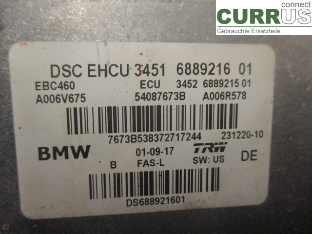 BMW 5 G30/G31/f90  17-23 ABS hydraulisk enhed 34515A36089 B57-D30A