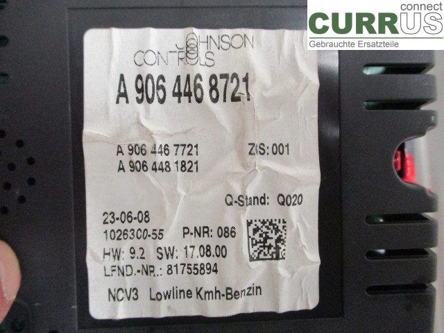 MB SPRINTER (W906) 06-18 Instrument cluster / comb A9069005100 M271.951