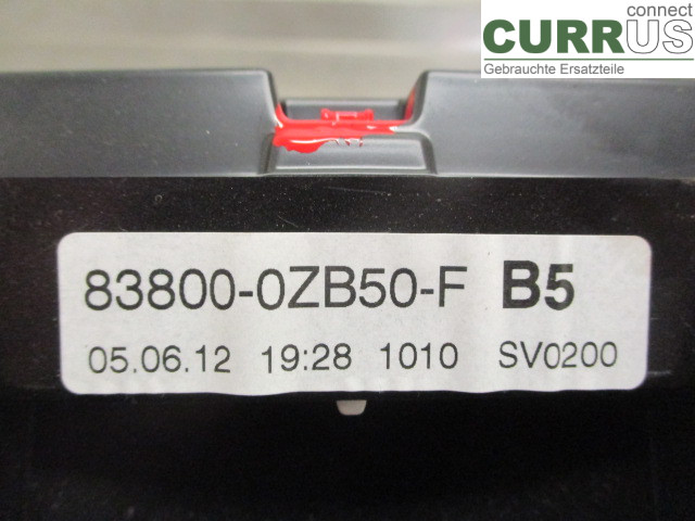 TOYOTA AURIS    10-12 Instrument cluster / comb 83800-0ZB50 1ND-TV