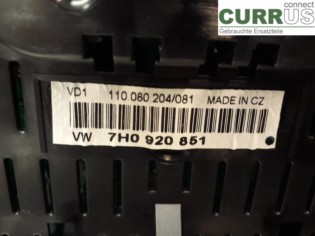 VW TRANSP/CARAVELLE 04-15 Instrument cluster / comb 7H0920851X AXA