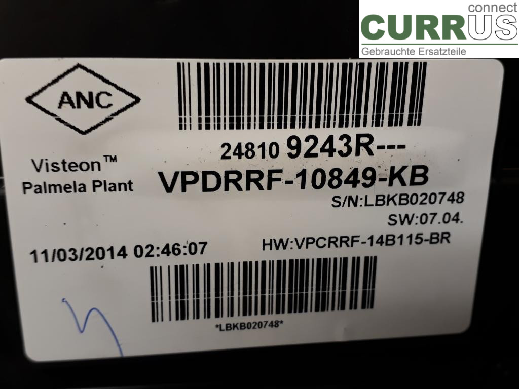 RENAULT CAPTUR 13-19 Instrument cluster / comb 248100202R H5F-403