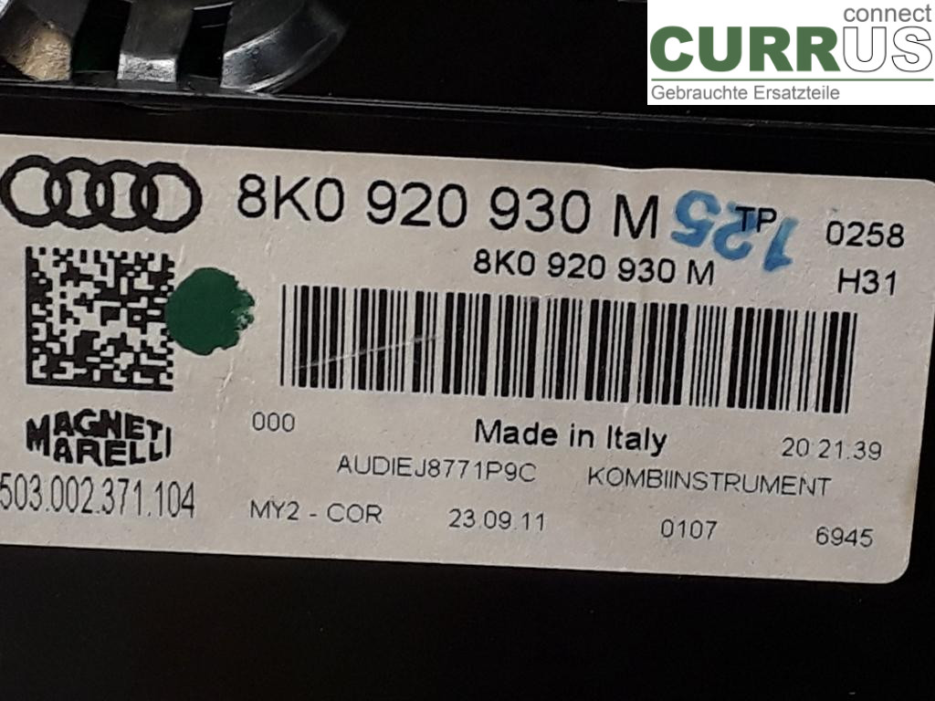 AUDI A4/S4  08-11 Instrument cluster / comb 8K0920930MX CDHB