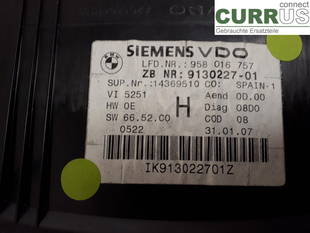 BMW 3 E92/93 Cou/CAB 05-14 Instrumentkam 62109316131 N52-B25A